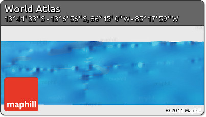 Physical Panoramic Map of the Area around 13° 24' 15" S, 85° 46' 30" W