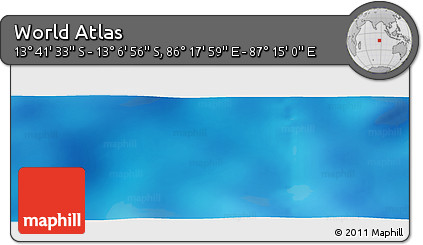 Physical Panoramic Map of the Area around 13° 24' 15" S, 86° 46' 30" E