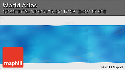 Physical Panoramic Map of the Area around 13° 24' 15" S, 86° 46' 30" E