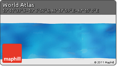 Physical Panoramic Map of the Area around 13° 24' 15" S, 86° 46' 30" E