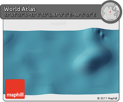 Satellite 3D Map of the Area around 13° 24' 15" S, 87° 37' 30" E