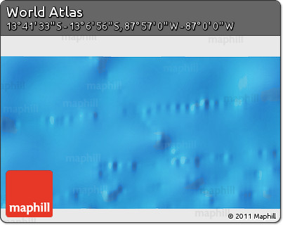 Physical 3D Map of the Area around 13° 24' 15" S, 87° 28' 29" W