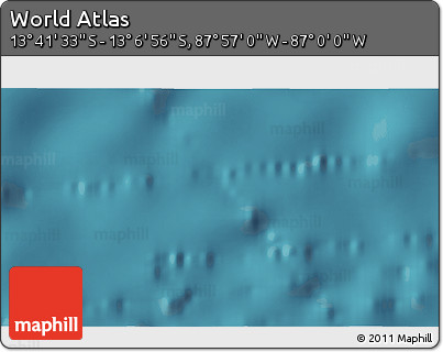 Satellite 3D Map of the Area around 13° 24' 15" S, 87° 28' 29" W