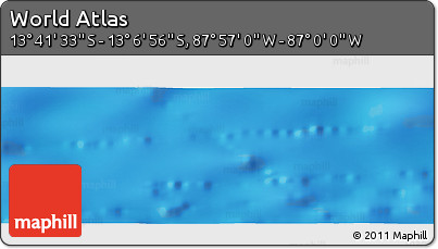 Physical Panoramic Map of the Area around 13° 24' 15" S, 87° 28' 29" W