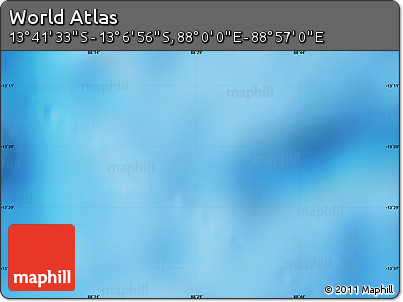 Physical Map of the Area around 13° 24' 15" S, 88° 28' 29" E