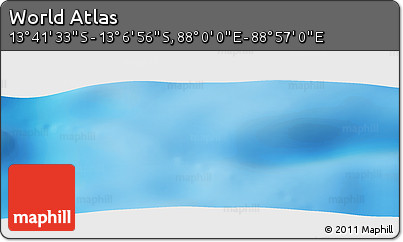 Physical Panoramic Map of the Area around 13° 24' 15" S, 88° 28' 29" E