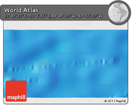 Physical 3D Map of the Area around 13° 24' 15" S, 88° 19' 29" W