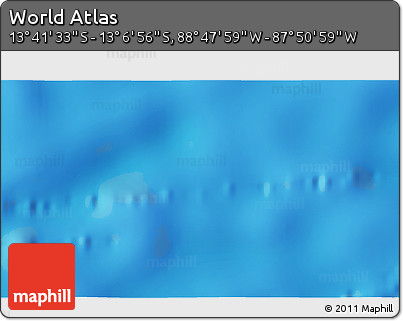Physical 3D Map of the Area around 13° 24' 15" S, 88° 19' 29" W