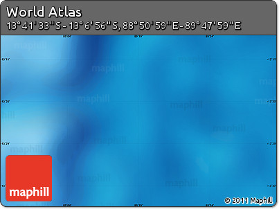 Physical Map of the Area around 13° 24' 15" S, 89° 19' 29" E