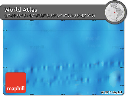 Shaded Relief Map of the Area around 13° 24' 15" S, 89° 10' 30" W