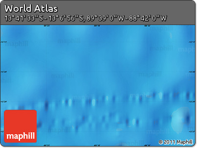 Shaded Relief Map of the Area around 13° 24' 15" S, 89° 10' 30" W