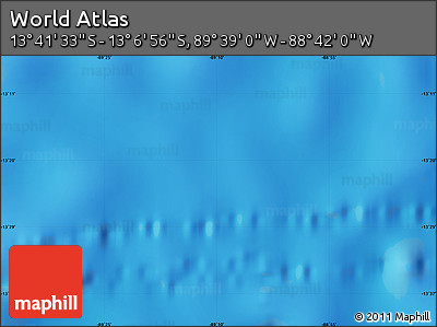 Shaded Relief Map of the Area around 13° 24' 15" S, 89° 10' 30" W