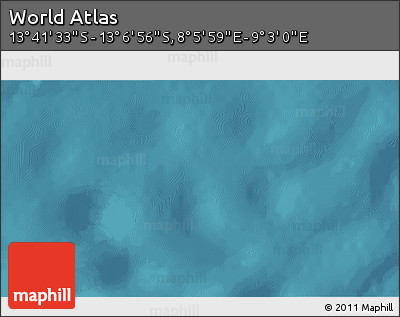 Satellite 3D Map of the Area around 13° 24' 15" S, 8° 34' 29" E