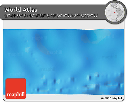 Physical 3D Map of the Area around 13° 24' 15" S, 90° 1' 30" W