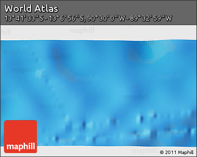 Physical 3D Map of the Area around 13° 24' 15" S, 90° 1' 30" W