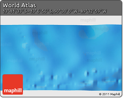Physical 3D Map of the Area around 13° 24' 15" S, 90° 1' 30" W