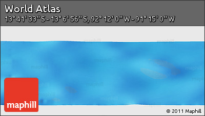 Physical Panoramic Map of the Area around 13° 24' 15" S, 91° 43' 29" W