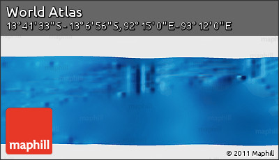 Physical Panoramic Map of the Area around 13° 24' 15" S, 92° 43' 29" E
