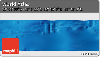 Physical Panoramic Map of the Area around 13° 24' 15" S, 92° 43' 29" E