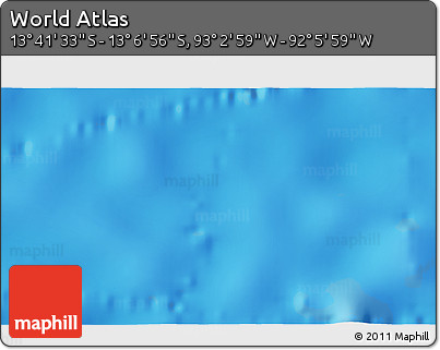 Physical 3D Map of the Area around 13° 24' 15" S, 92° 34' 29" W