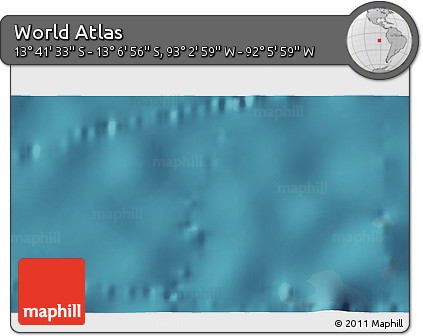 Satellite 3D Map of the Area around 13° 24' 15" S, 92° 34' 29" W