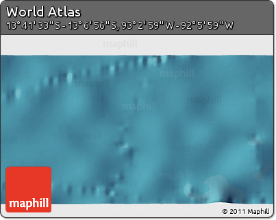 Satellite 3D Map of the Area around 13° 24' 15" S, 92° 34' 29" W