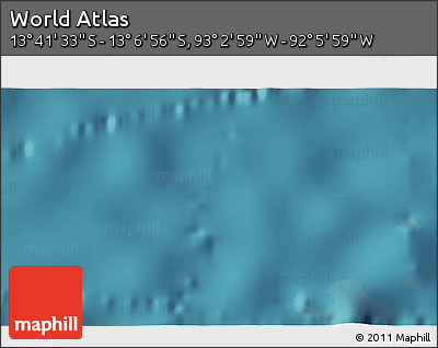 Satellite 3D Map of the Area around 13° 24' 15" S, 92° 34' 29" W