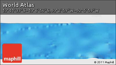 Physical Panoramic Map of the Area around 13° 24' 15" S, 92° 34' 29" W