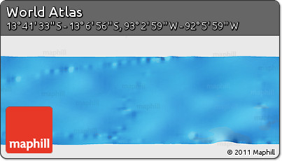 Physical Panoramic Map of the Area around 13° 24' 15" S, 92° 34' 29" W