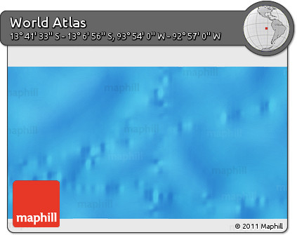 Physical 3D Map of the Area around 13° 24' 15" S, 93° 25' 30" W