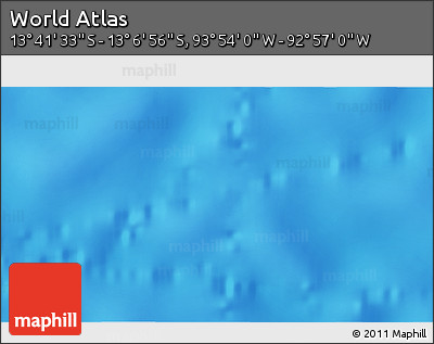 Physical 3D Map of the Area around 13° 24' 15" S, 93° 25' 30" W