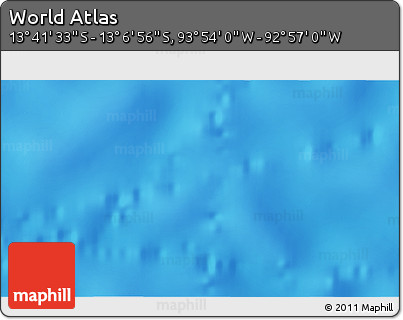 Physical 3D Map of the Area around 13° 24' 15" S, 93° 25' 30" W