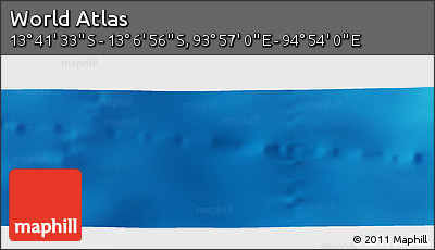 Shaded Relief Panoramic Map of the Area around 13° 24' 15" S, 94° 25' 30" E