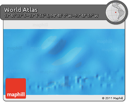 Physical 3D Map of the Area around 13° 24' 15" S, 94° 16' 30" W