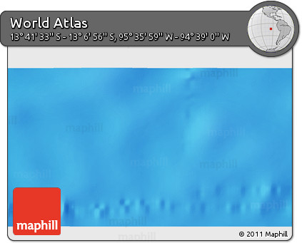 Physical 3D Map of the Area around 13° 24' 15" S, 95° 7' 30" W