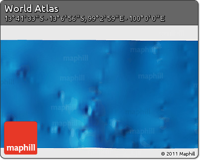 Shaded Relief 3D Map of the Area around 13° 24' 15" S, 99° 31' 30" E