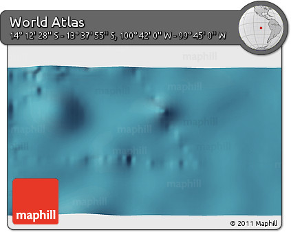 Satellite 3D Map of the Area around 13° 55' 11" S, 100° 13' 29" W