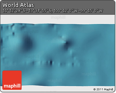Satellite 3D Map of the Area around 13° 55' 11" S, 100° 13' 29" W