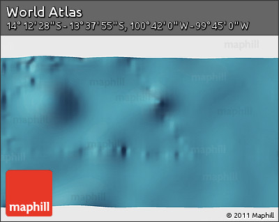 Satellite 3D Map of the Area around 13° 55' 11" S, 100° 13' 29" W