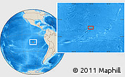 Shaded Relief Location Map of the area around 13° 55' 11" S, 100° 13' 29" W