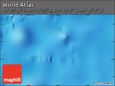 Physical Map of the Area around 13° 55' 11" S, 100° 13' 29" W