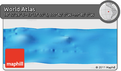 Physical Panoramic Map of the Area around 13° 55' 11" S, 100° 13' 29" W