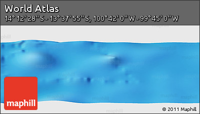 Physical Panoramic Map of the Area around 13° 55' 11" S, 100° 13' 29" W