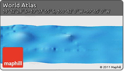 Physical Panoramic Map of the Area around 13° 55' 11" S, 100° 13' 29" W