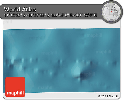 Satellite 3D Map of the Area around 13° 55' 11" S, 101° 13' 29" E