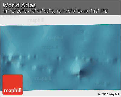 Satellite 3D Map of the Area around 13° 55' 11" S, 101° 13' 29" E