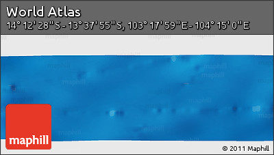 Physical Panoramic Map of the Area around 13° 55' 11" S, 103° 46' 30" E