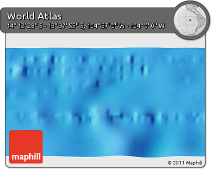 Physical 3D Map of the Area around 13° 55' 11" S, 104° 28' 29" W