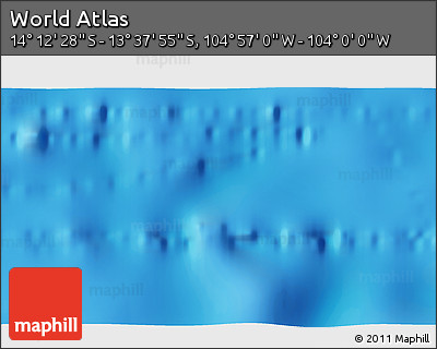 Physical 3D Map of the Area around 13° 55' 11" S, 104° 28' 29" W