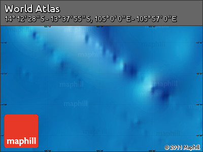 Physical Map of the Area around 13° 55' 11" S, 105° 28' 29" E
